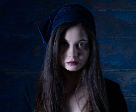 blauw voor en achter