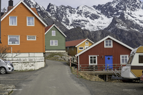 Kleurrijke huizen in Henningsvær