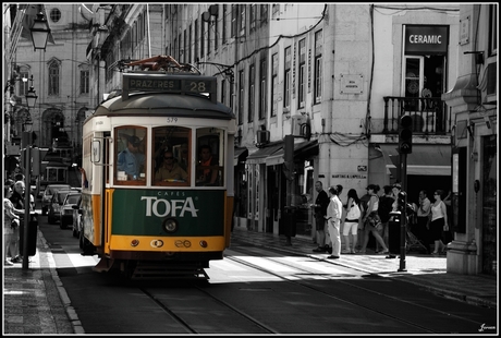 Tram in Lissabon