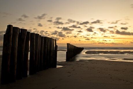 zonsondergang in Westenschouwen