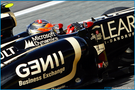 Romain Grosjean @ work in his Lotus