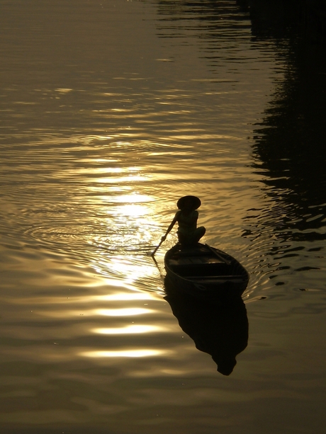 zonsondergang Hoi An Vietnam