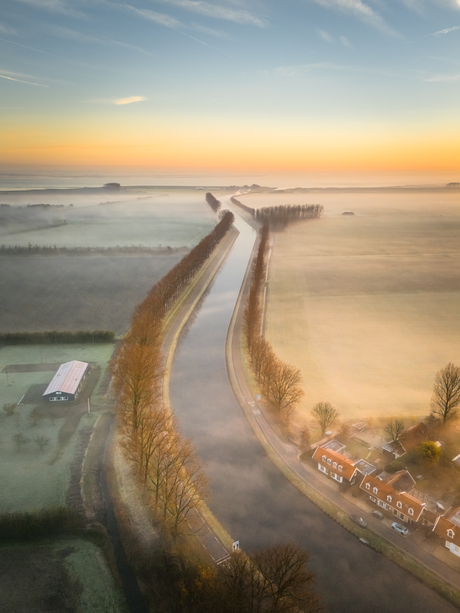 Mistige ochtend in Zeeland