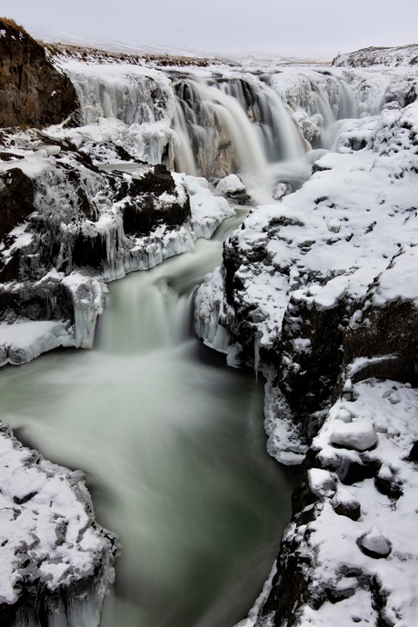 Winter waterval 