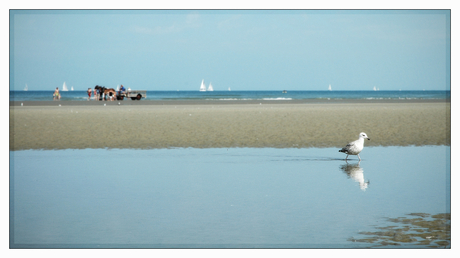 Pootje baden...