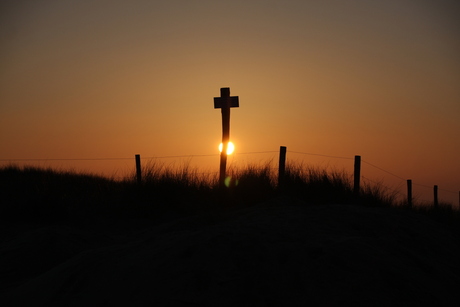 Duinen in avond licht