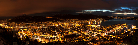 bergen by night panorama 2