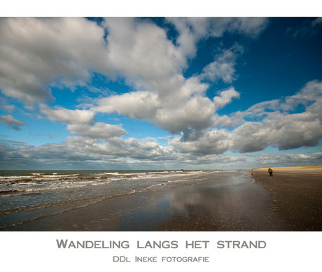 Wandeling langs het strand