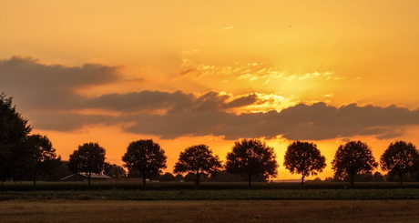 Zonsondergang.