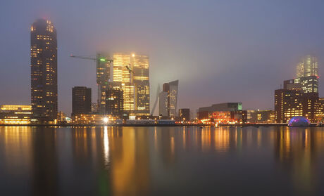 Skyline Wilhelminapier Kop van Zuid Rotterdam