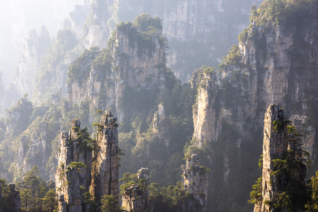 Late light in Zhangjiajie