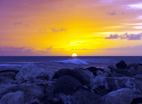 zonsondergang in sint maarten