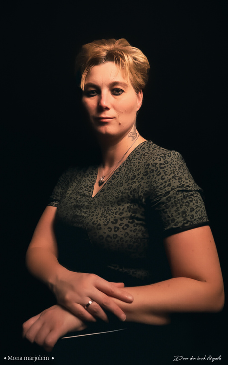 Portret zit stand monaliza