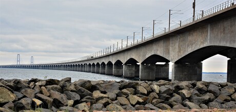 Grote beltbrug Denemarken.