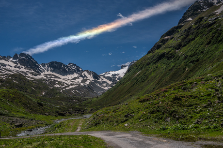 Rainbow in the clouds