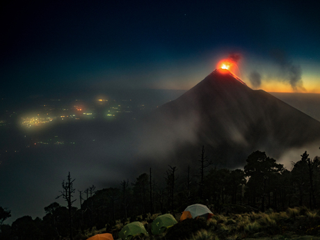 Vulkaan Fuego in Guatemala