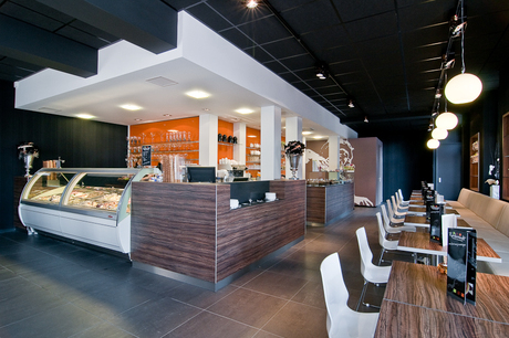 Interieur ijssalon & chocolaterie