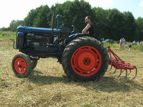 Oude tractor.