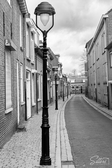 Smalle straat te Bergen op Zoom