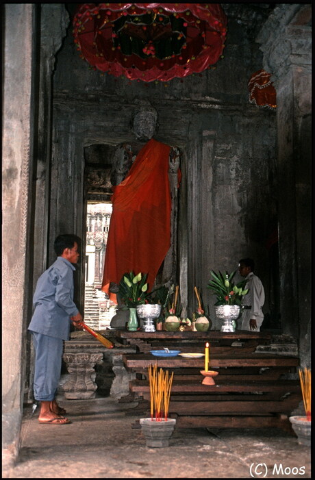 Dagelijkse gang in een tempel