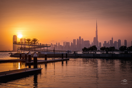 Zonsondergang in Dubai