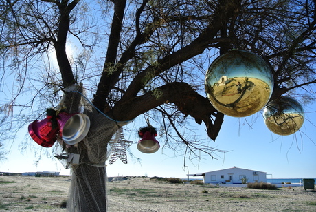 Kerstboom in Ilha Da Cultura (Bij Faro, Portugal)