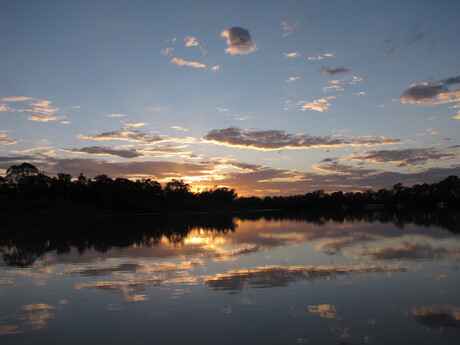 zonsopgang boven Murray River