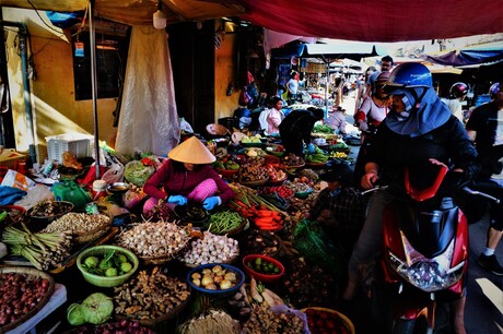Straatmarkt in Viet Nam