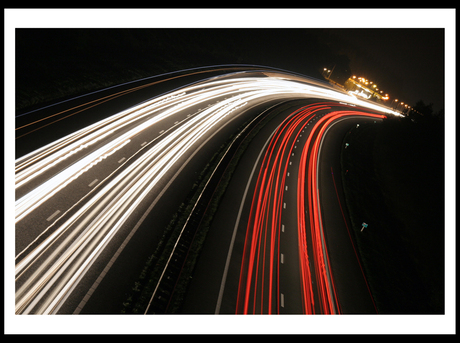 's Nachts boven de A1