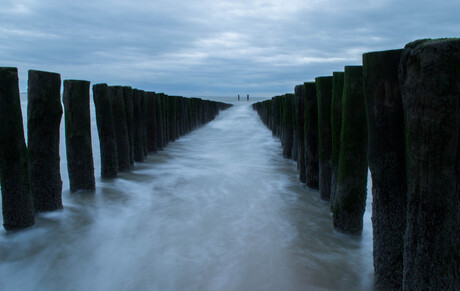 Dramatic beach scene