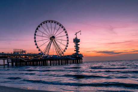 zonsondergang in Scheveningen