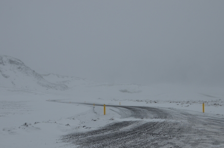 sneeuwstorm op IJsland