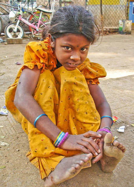 Meisje in Mumbai, India