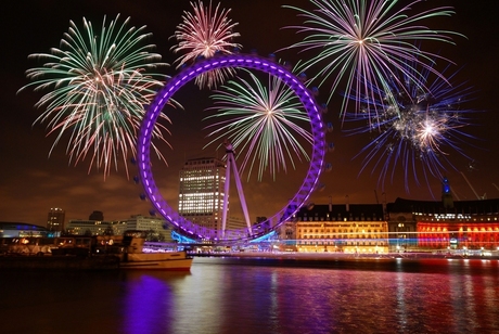 London Eye fire work