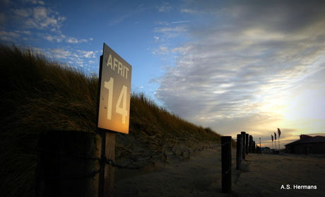 De laatste zonnestralen.