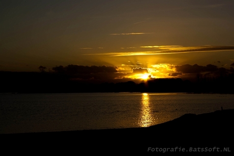 Zonsondergang bij de Zevenhuizerplas