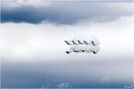 The Red Arrows in de regen