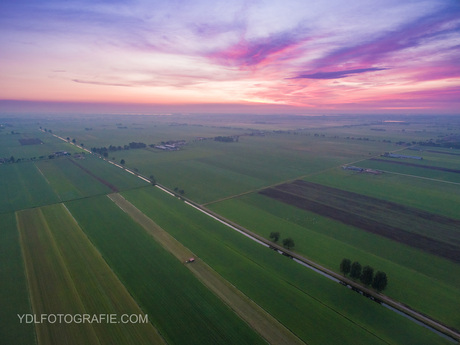 Zonsondergang met drone.