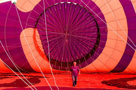 Inside the balloon