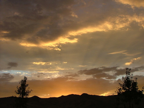 ondergaande zon in Nevada