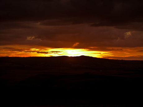 Zonsondergang in Italie