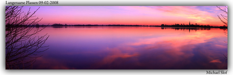 Langeraarse Plassen Panorama Zondsondergang