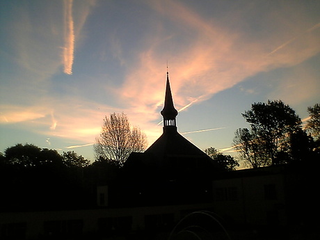 Zonsopgang aan het vondelpark