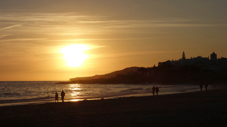 sunset LUZ on the beach