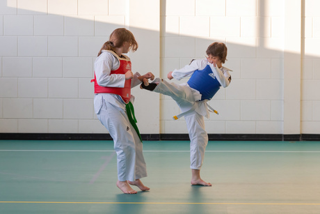 Sparren bij Taekwondo