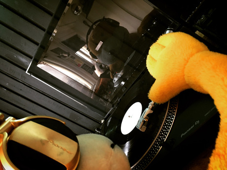 MR. Oizo in the studio, DJ'ing!