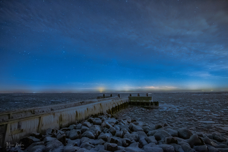 Afsluitdijk ... Winter wonder land.onder de sterren