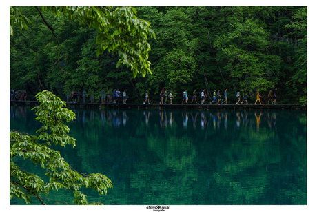 In line at the Plitvice lakes