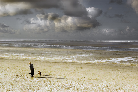 Op het strand