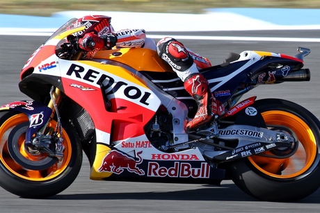 Marc Marquez tijdens MotoGP in Jerez